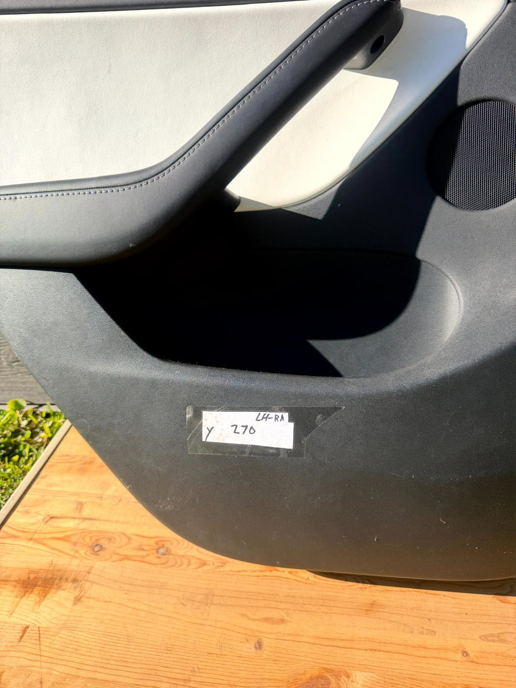 2020 - 2024 TESLA MODEL Y REAR LEFT DOOR TRIM COVER PANEL OEM, 1079742-00-A