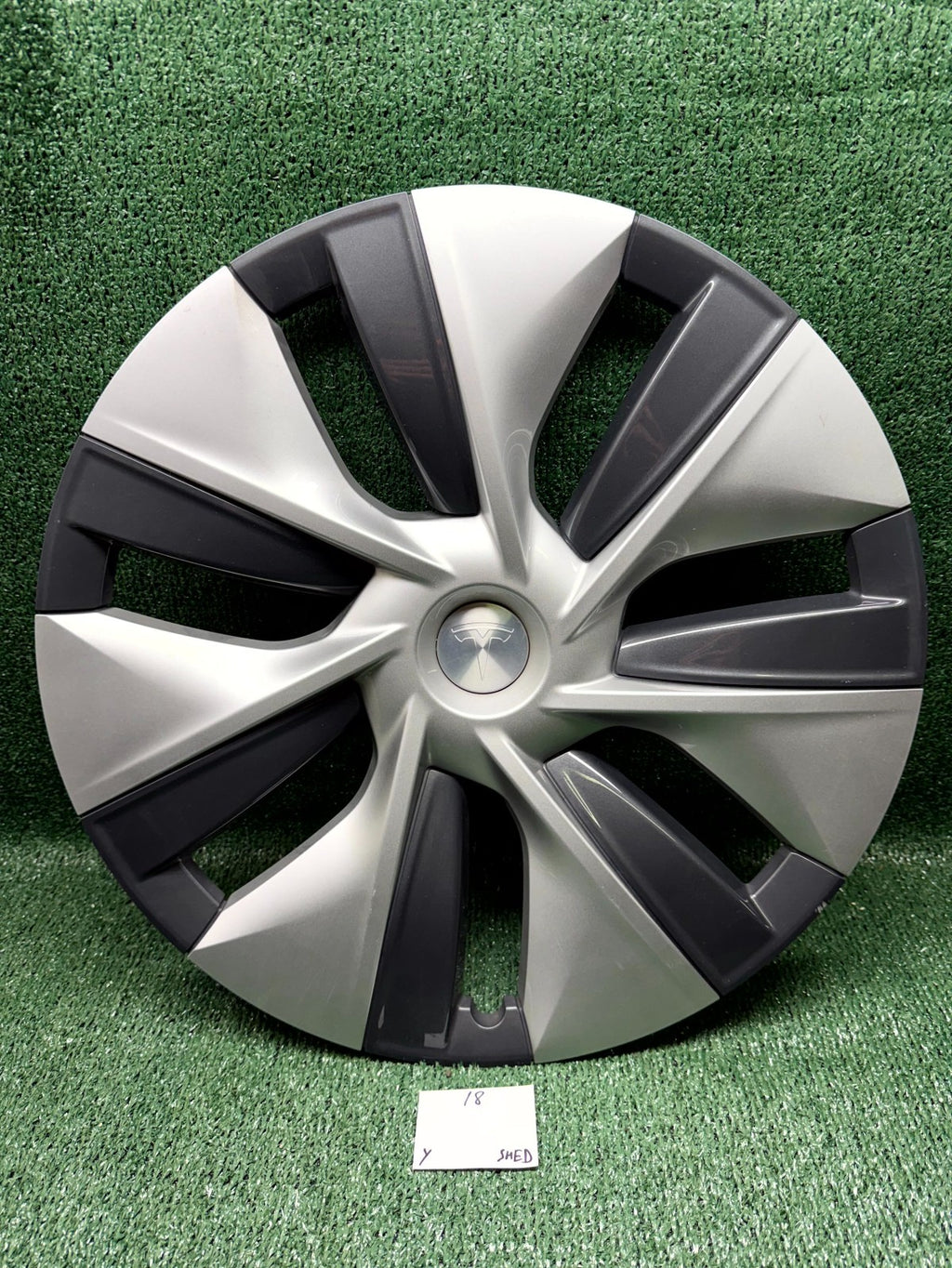 ♦️20-24 TESLA MODEL Y 19" GEMINI WHEEL RIM HUBCAP COVER OEM, 1044235-00-B