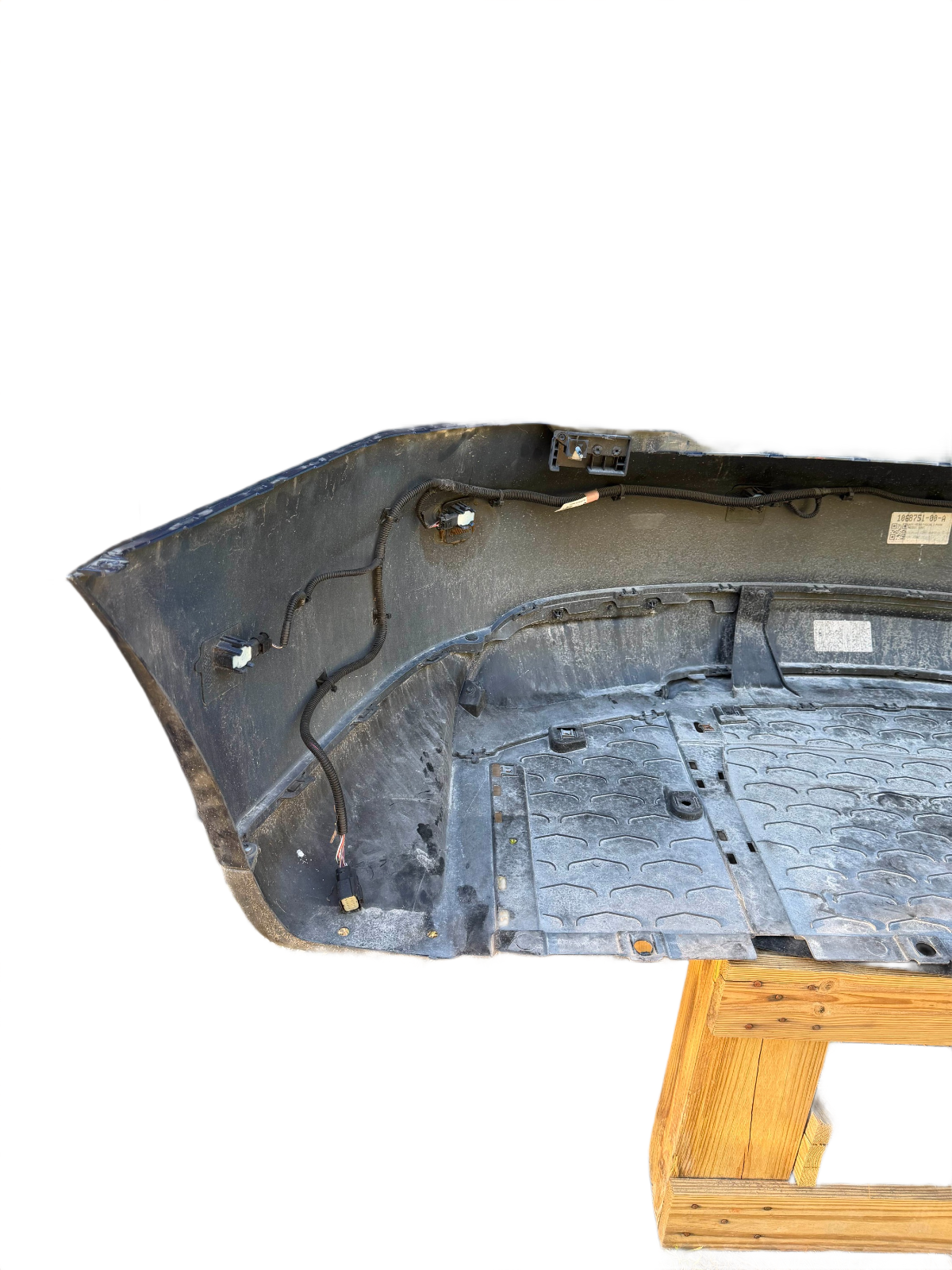2015 TESLA MODEL S REAR BUMPER COVER PANEL W/ PDC VALANCE BLUE