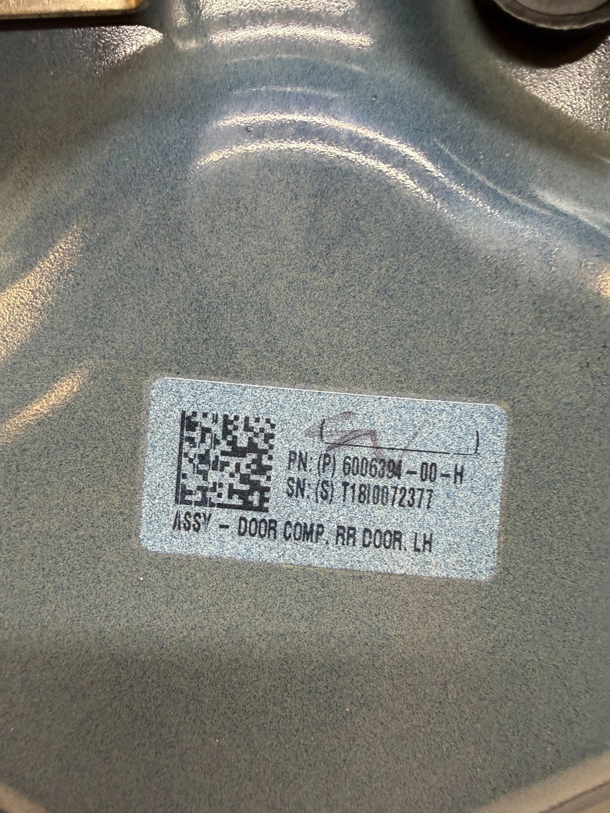 2012-2020 Tesla Model S LH-Rear Door Shell Panel 6006394-00-H