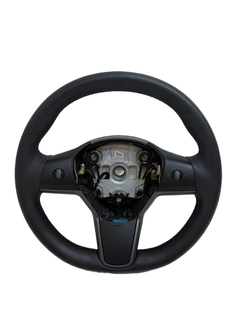 2017-2024 Tesla Model 3 / Y Steering Wheel Leather Black Heated OEM 1490214-00-B