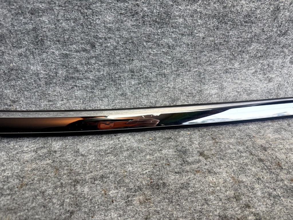 ♦️12-20 TESLA MODEL S REAR RIGHT SIDE DOOR CHROME BELT MOLDING OEM, 1038395-80-A