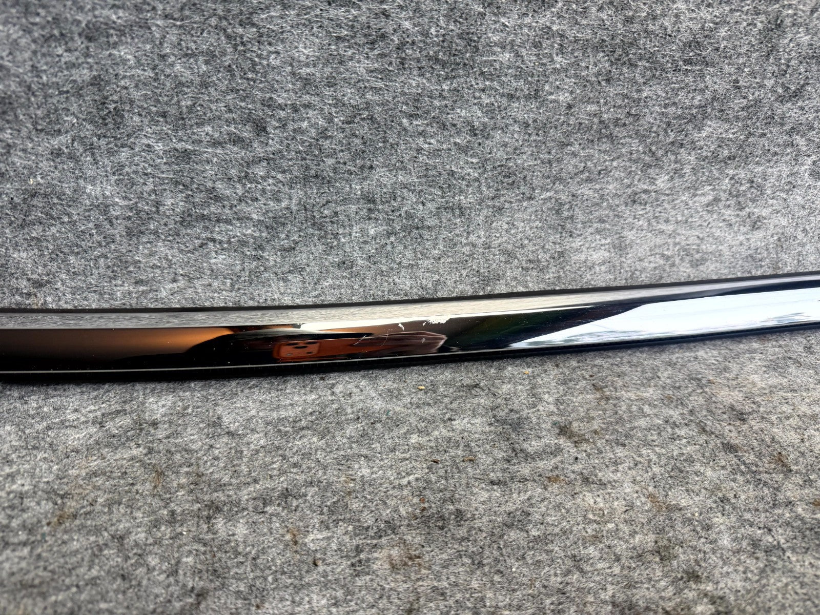 ♦️12-20 TESLA MODEL S REAR RIGHT SIDE DOOR CHROME BELT MOLDING OEM, 1038395-80-A