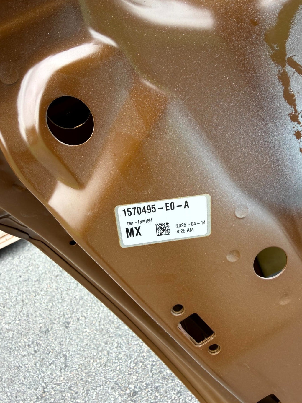 2016 - 2026 TESLA MODEL X FRONT LEFT DRIVER SIDE DOOR SHELL OEM, 1570495-E0-A