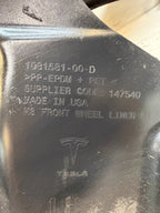 2017-2023 Tesla Model 3 Front Left Wheel Arch Liner Fender Shield 1081581-00-D