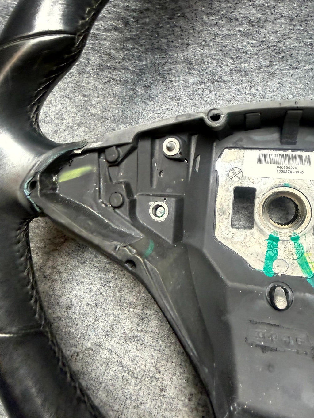 ♦️2012-2020 TESLA MODEL S DRIVER STEERING WHEEL BLACK ASSEMBLY OEM, 1005279-00-D