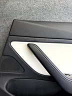 2017-2023 TESLA MODEL 3 REAR RIGHT SIDE DOOR TRIM PANEL BLACK OEM, 1105096-00-E