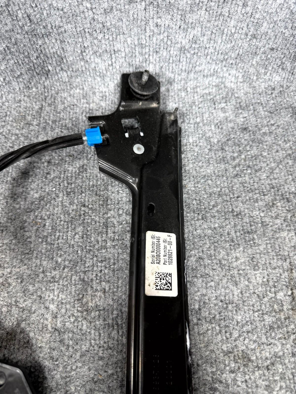 2016-2020 Tesla Model X Rear Right Side Window Motor Regulator OEM, 1028821-00-F