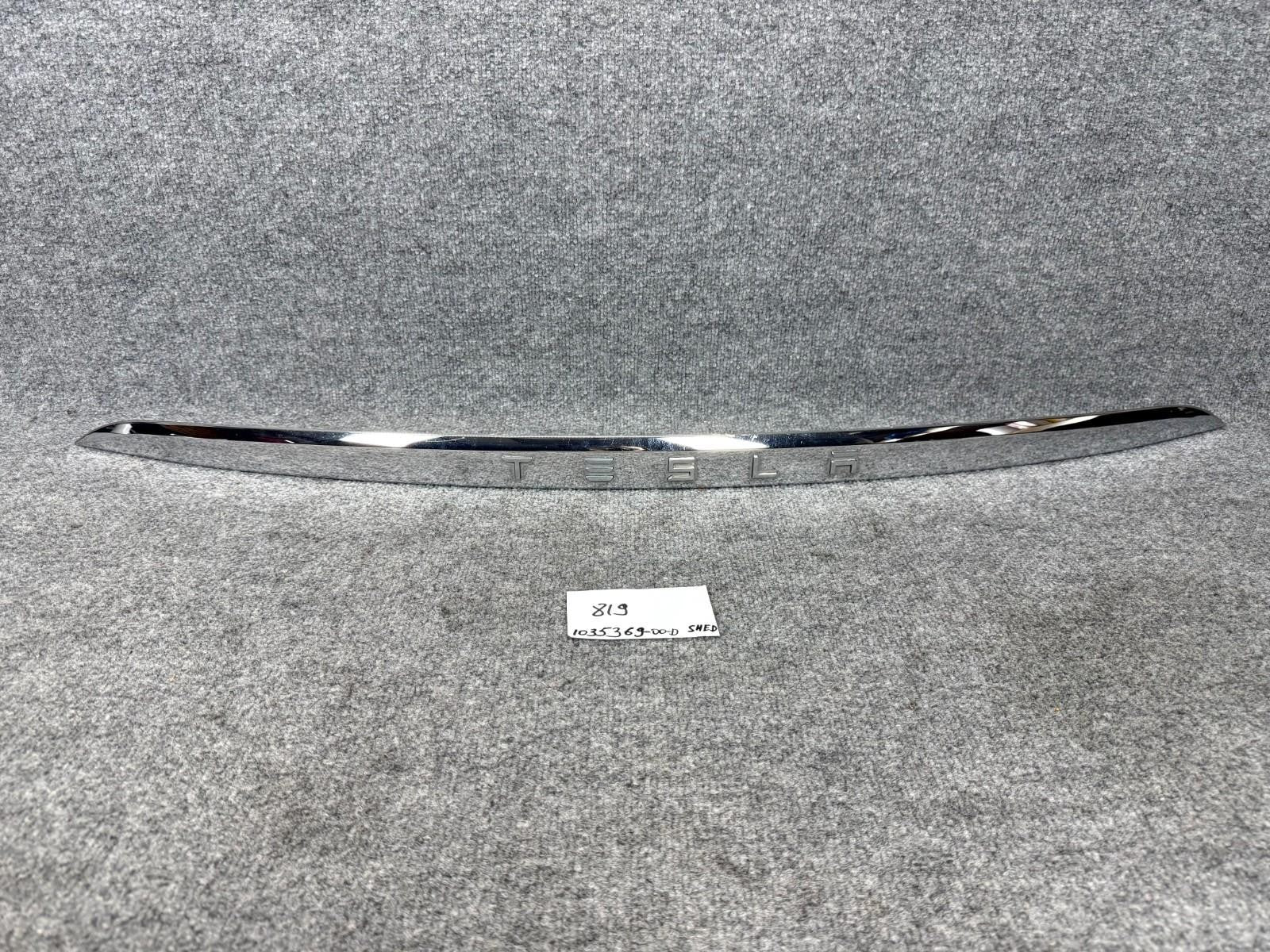 2016-2020 Tesla Model X Rear Liftgate Molding Trim Badge OEM, 1035369-00-D