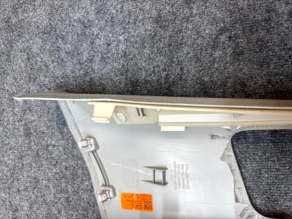 2020 - 2024 TESLA MODEL Y LEFT SIDE B-PILLAR UPPER TRIM COVER OEM, 1494606-00-C