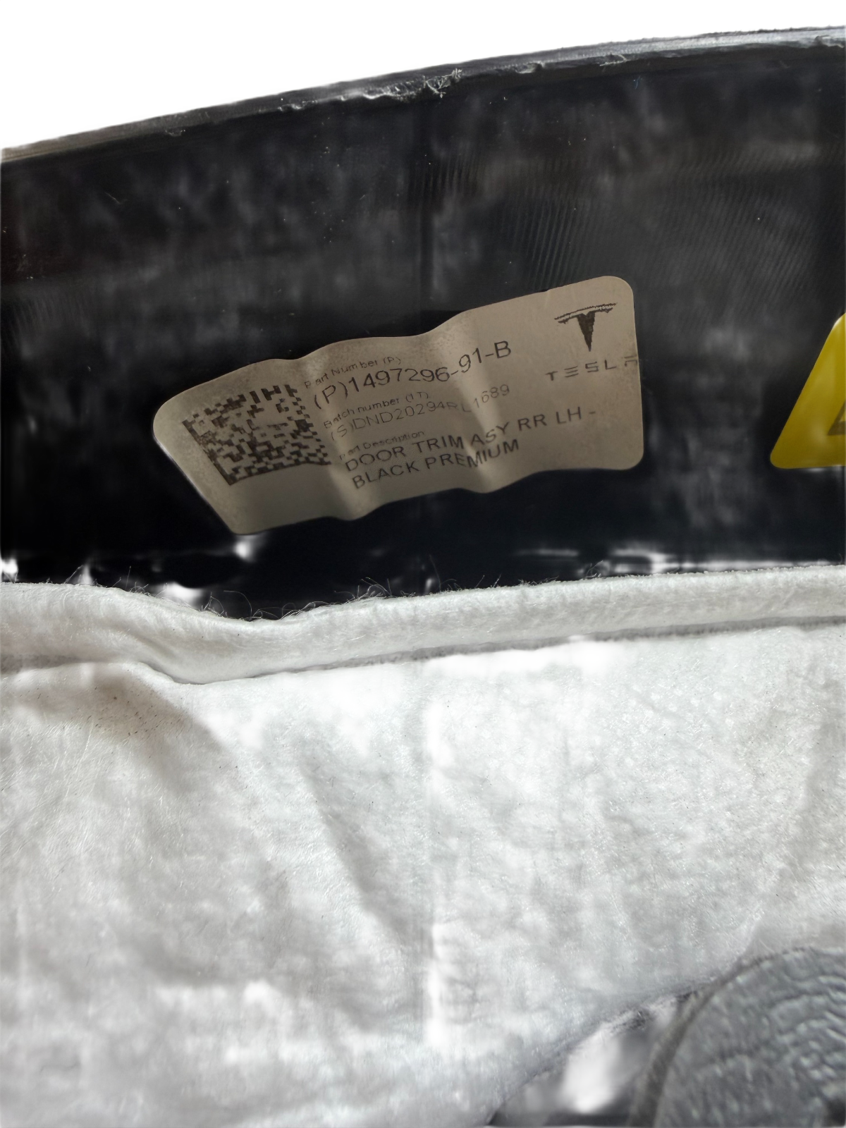 2020-2024 Tesla Model Y Rear Left Driver Interior Door Panel Black 1497296-91-B