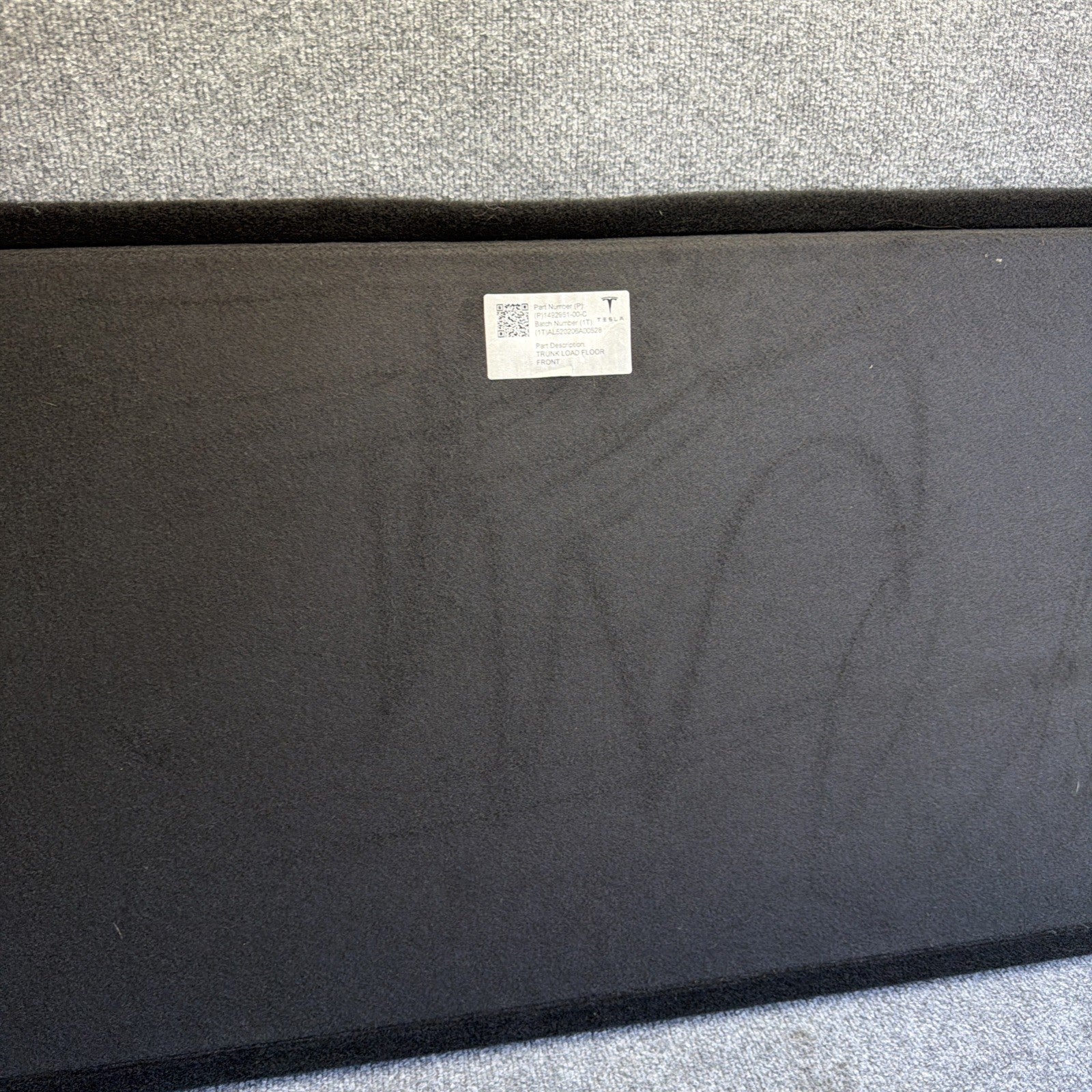 2020-2025 TESLA MODEL Y TRUNK FLOOR CARPET COVER ASSEMBLY OEM 1492951-00-C