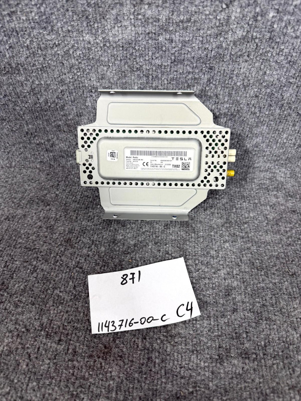 16-20 Tesla Model X Radio Reciever Tuner FM/HD Control Module OEM, 1143716-00-C