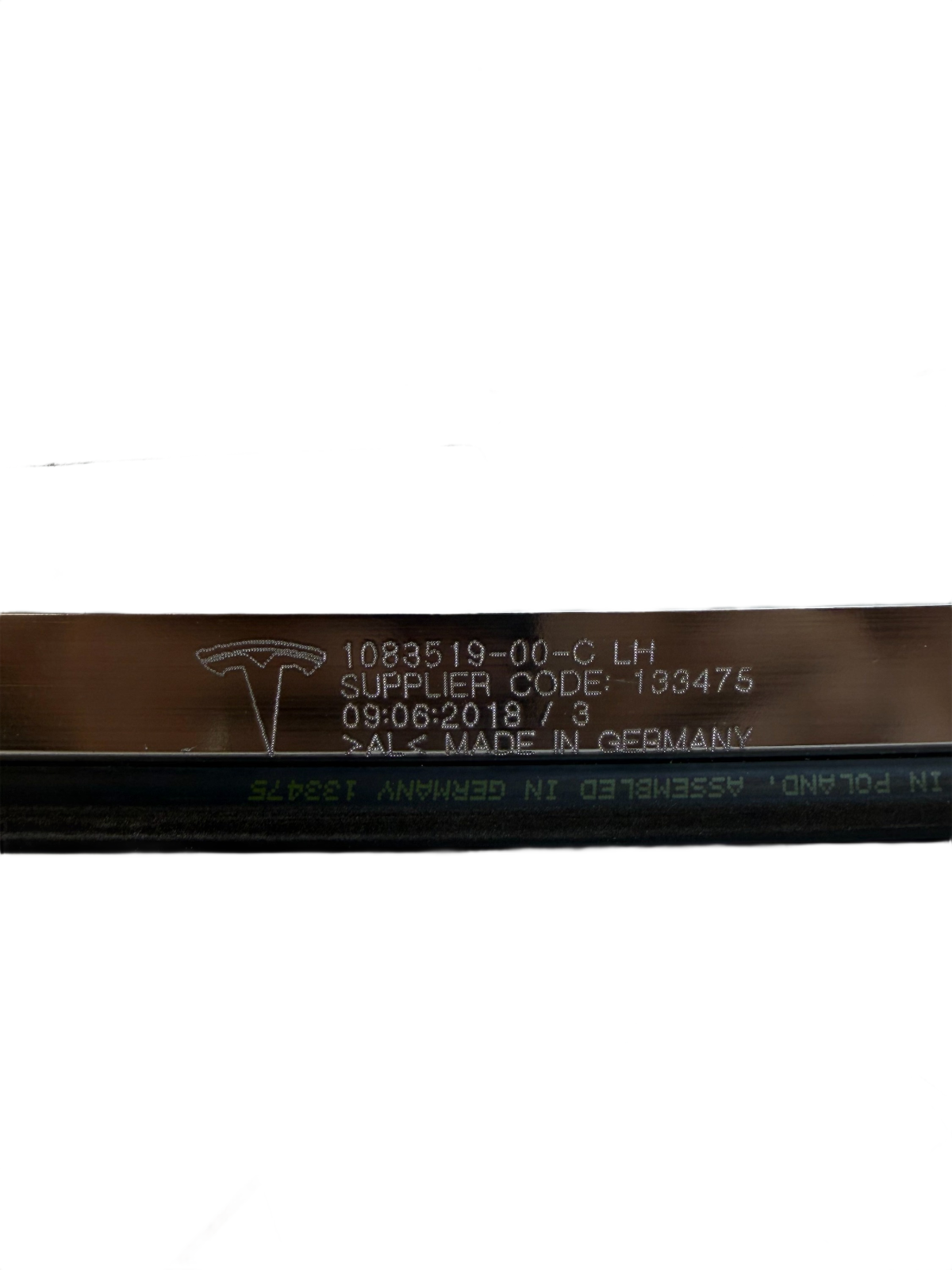 2017-2023 Tesla Model 3 Right Upper Roof Chrome Molding Trim 1083519-00-C