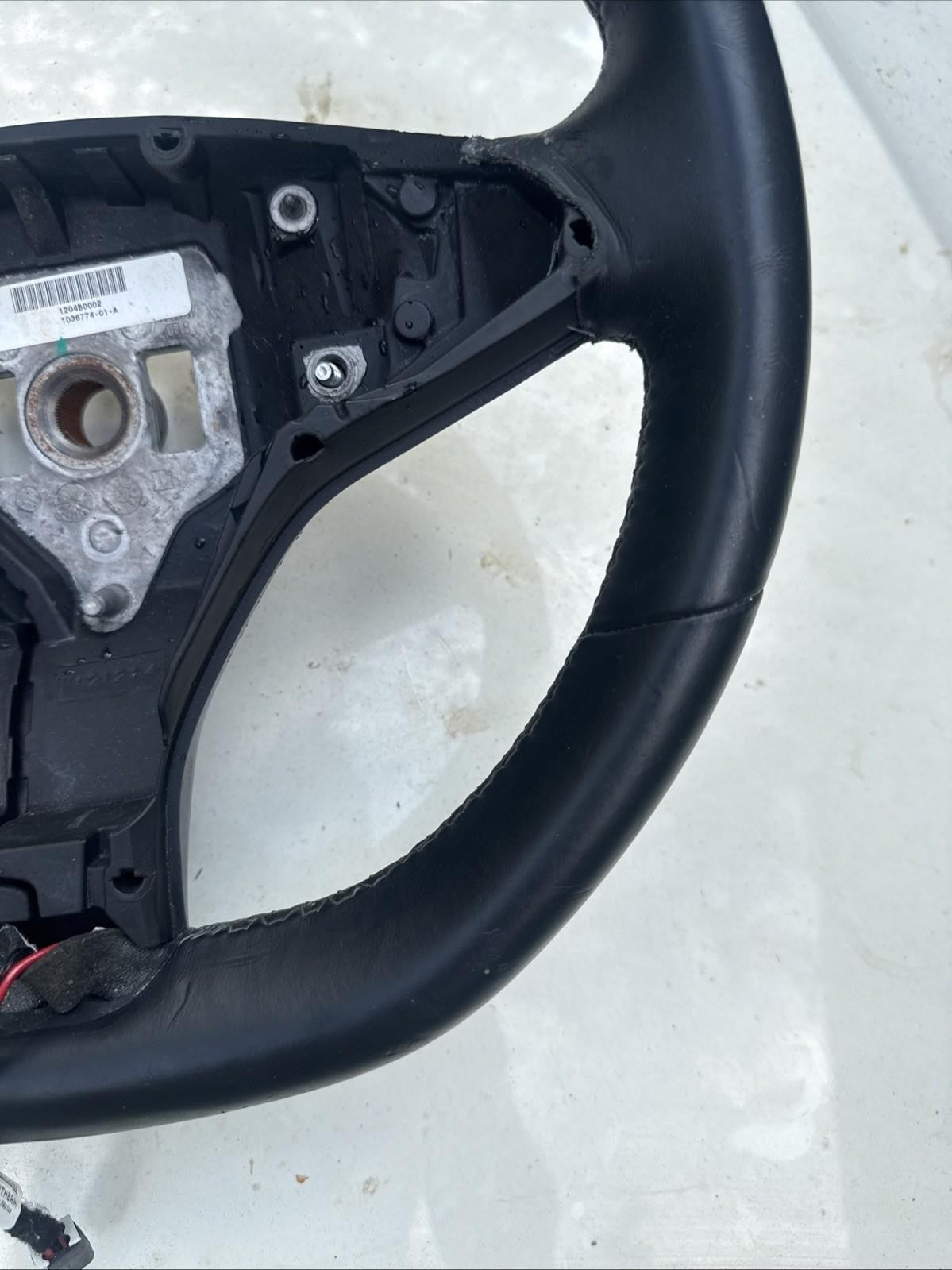 ♦️2012-2020 TESLA MODEL S DRIVER STEERING WHEEL BLACK ASSEMBLY OEM, 1036774-00-D