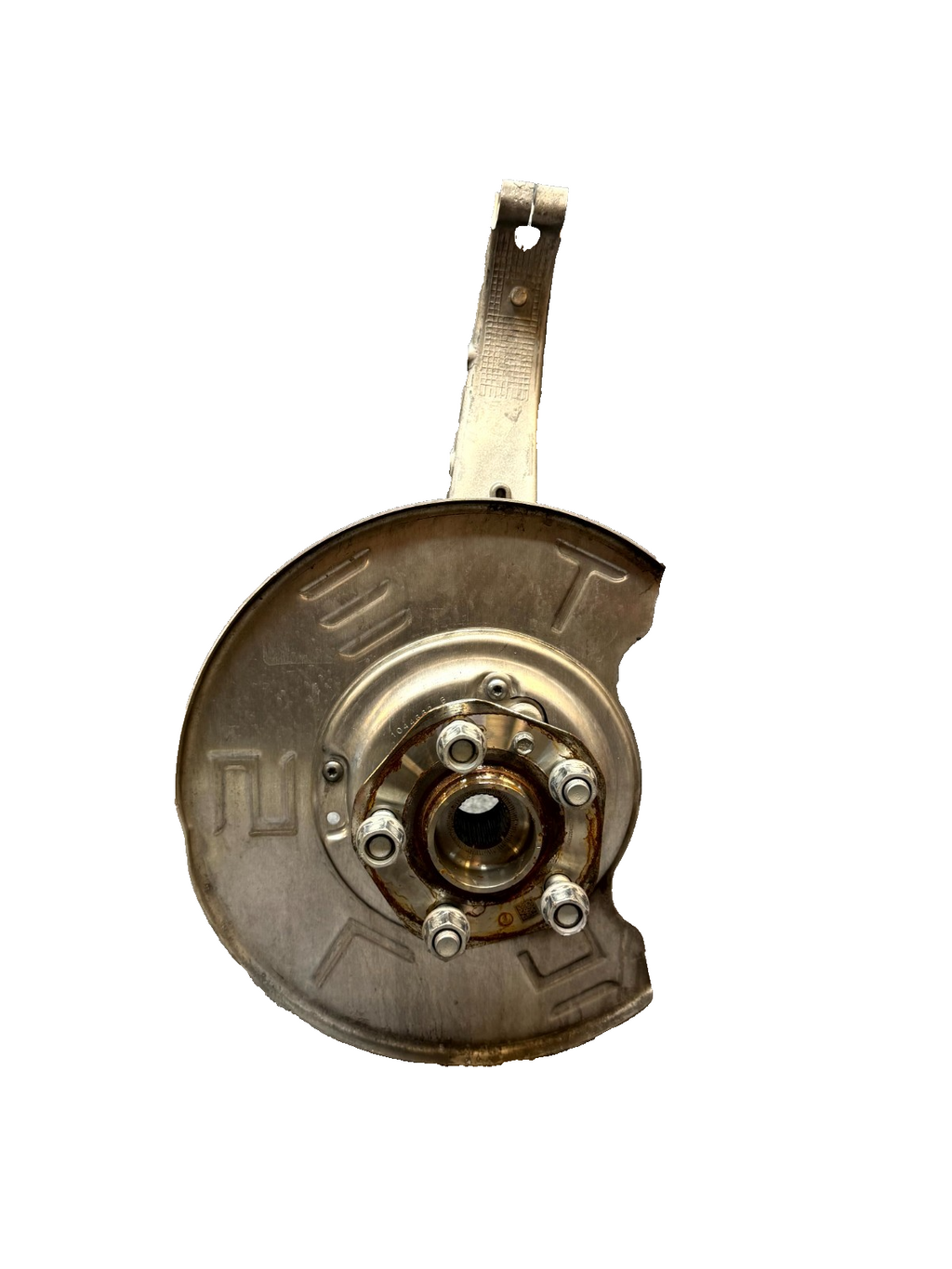 2020-2024 TESLA MODEL Y FRONT LEFT SPINDLE KNUCKLE HUB & SHIELD OEM,1188311-00-E