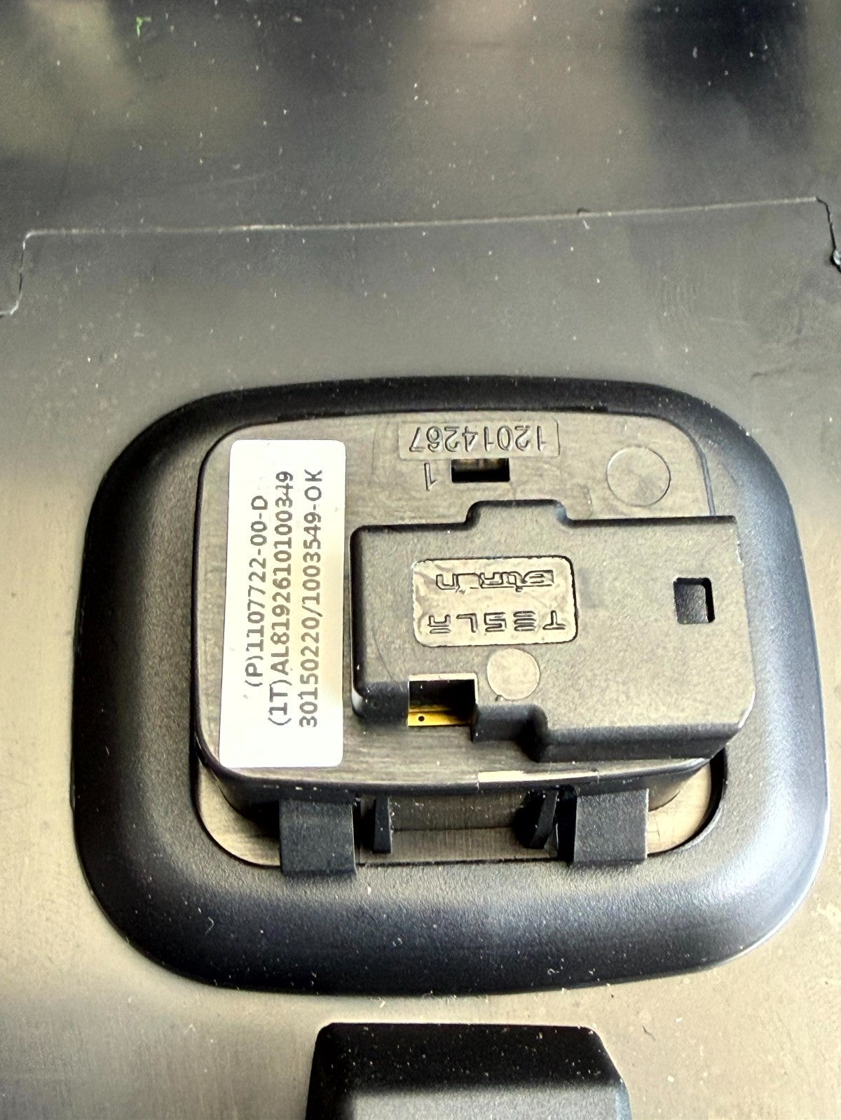 2017 - 2023 TESLA MODEL 3 Y FRONT HOOD BOX LOCK COVER OEM, 1095859-00-A