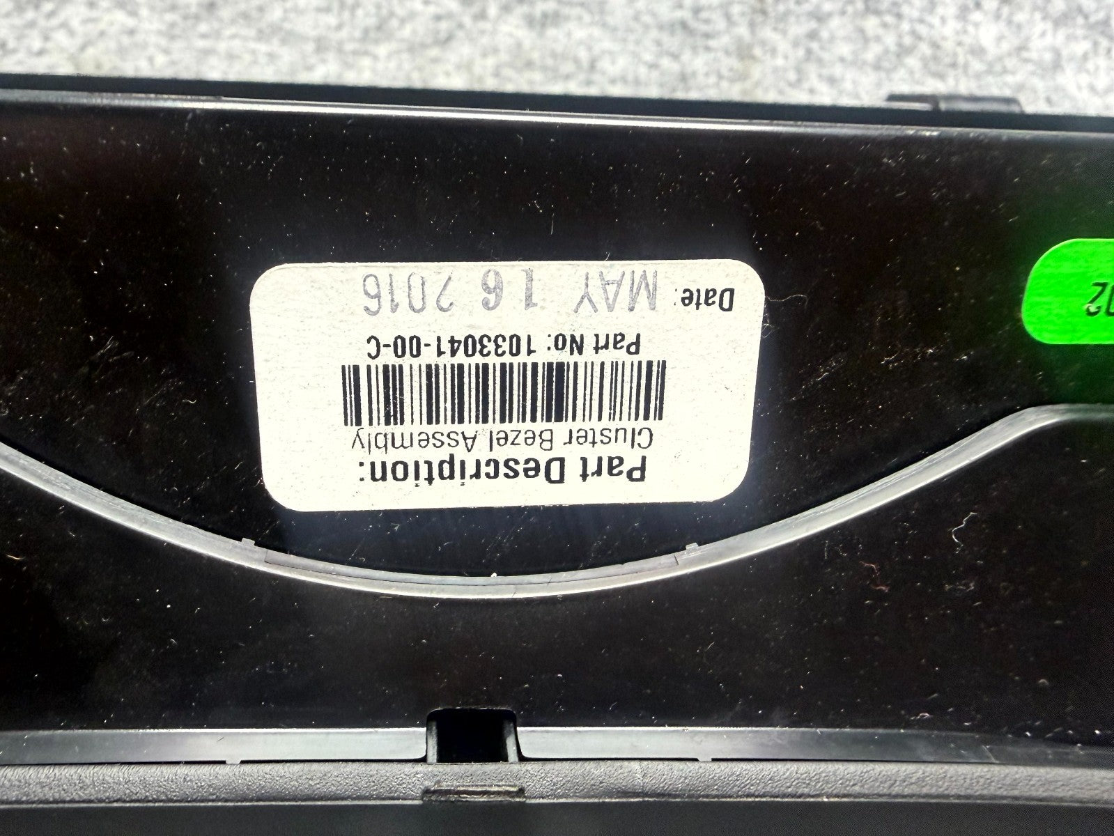 ♦️12-20 TESLA MODEL S SPEEDOMETER CLUSTER DISPLAY TRIM BEZEL OEM, 1033041-00-C