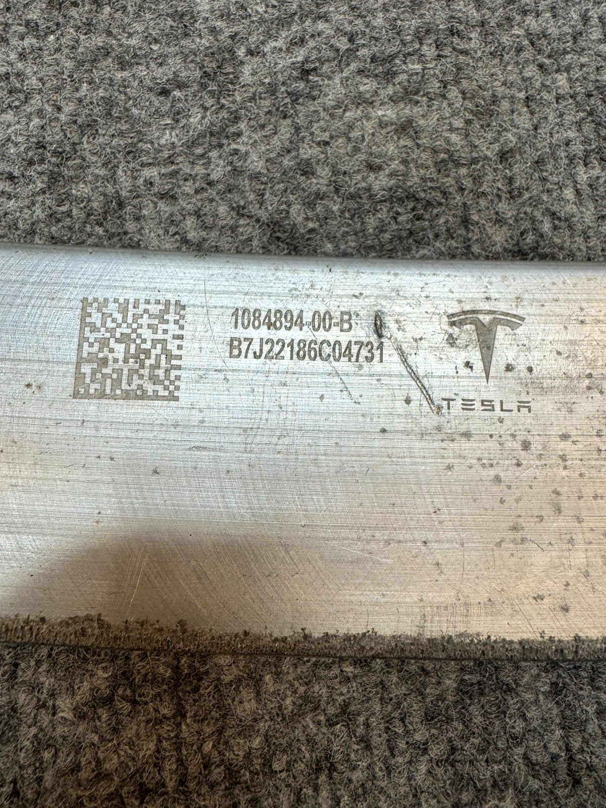 2017 - 2023 TESLA MODEL 3 FRONT LOWER REINFORCEMENT IMPACT BAR OEM, 1084894-00-B