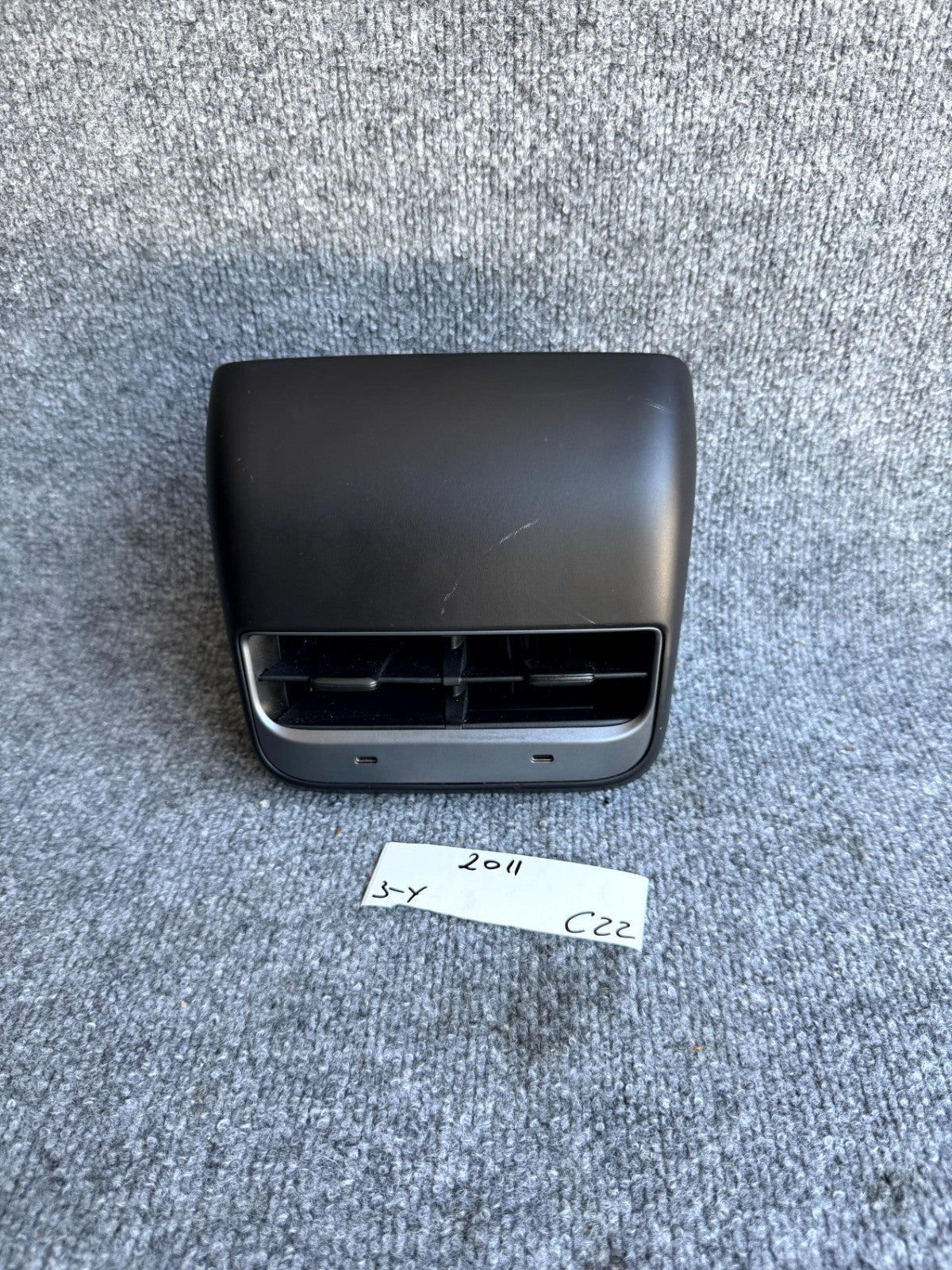 17-23 TESLA MODEL 3 REAR CONTROL PANEL AIR VENT CHARGER OUTLET OEM, 1111072-00-E
