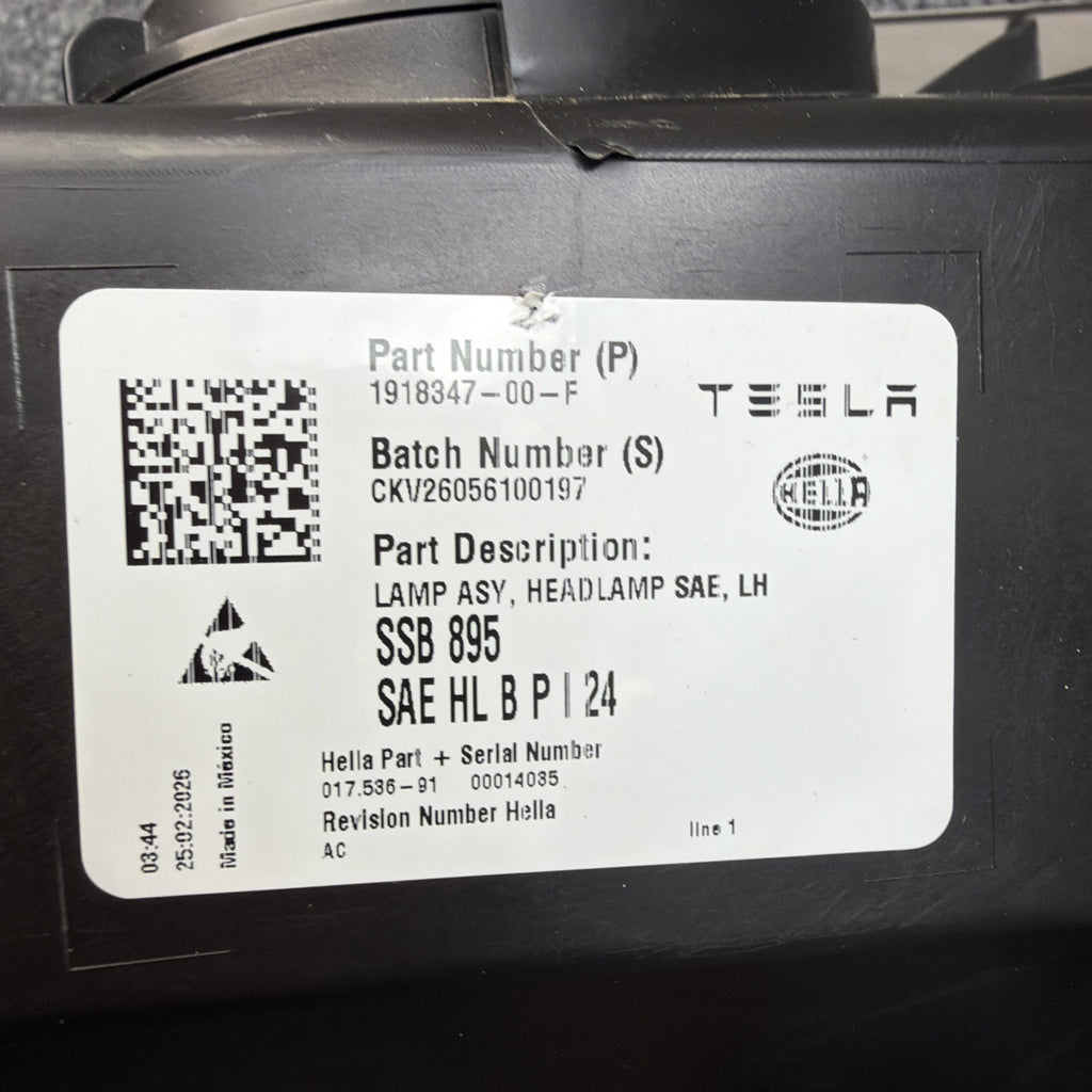 OEM | 2025 Tesla Model Y Juniper LED Headlight (Left/Driver) #1918347-00-F