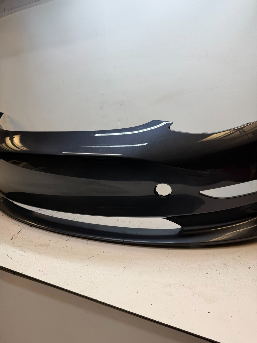 2017-2023 Tesla Model 3 Front Bumper Cover Panel w/o Park Sensor Hole Assembly