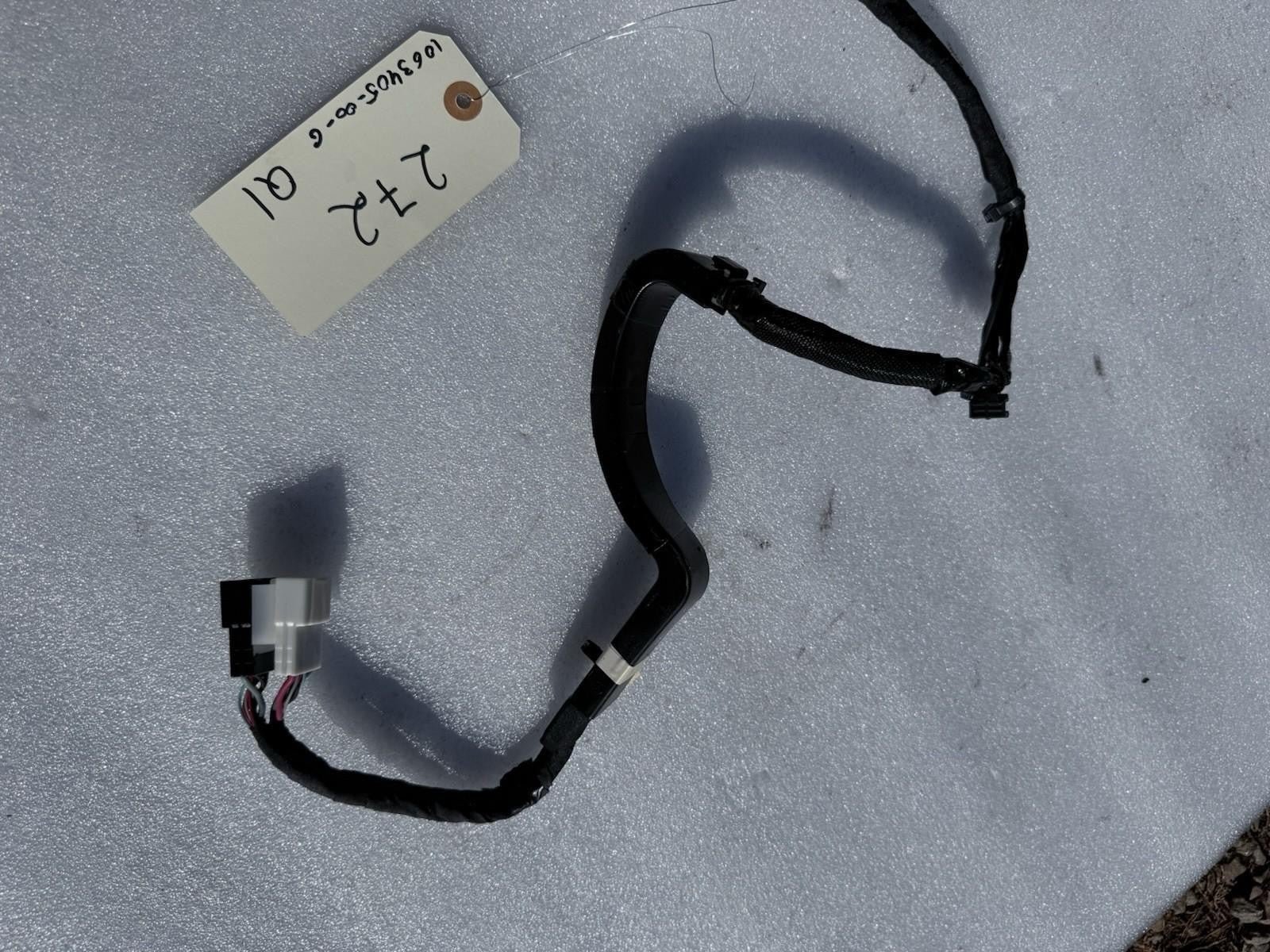 ♦️16-20 TESLA MODEL X REAR LEFT DOOR DAMPER STRUT WIRING HARNESS OEM, 106340500G