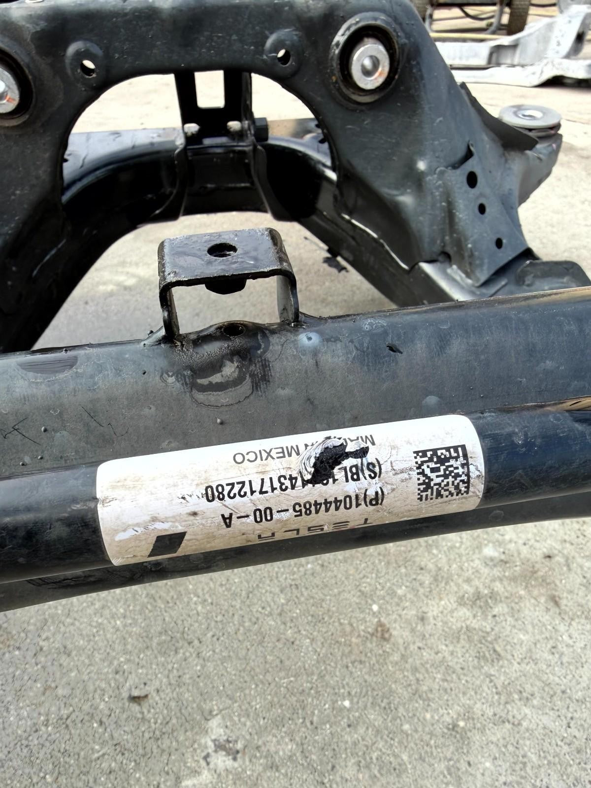 17-23 Tesla Model 3 AWD Rear Sub Frame CrossMember Cross Member OEM, 1103557-00A