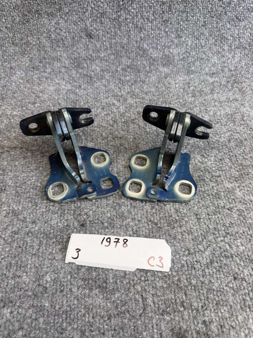 2017-2023 Tesla Model 3 M3 Front Right Passenger Side Door Set Hinge Red OEM
