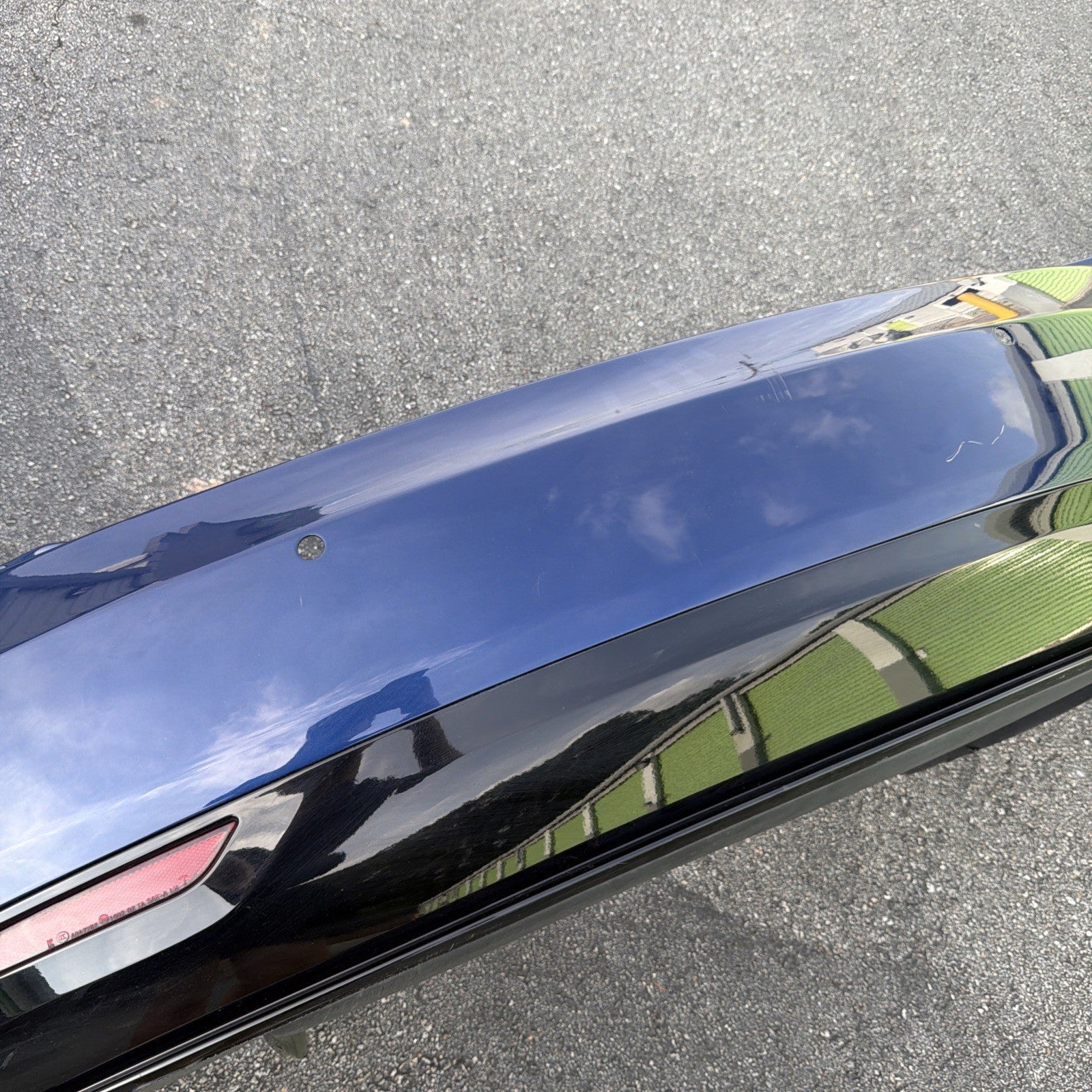2016-2020 Tesla Model S Rear Bumper Cover w/ Park Sensor Holes Assy Blue PPSB
