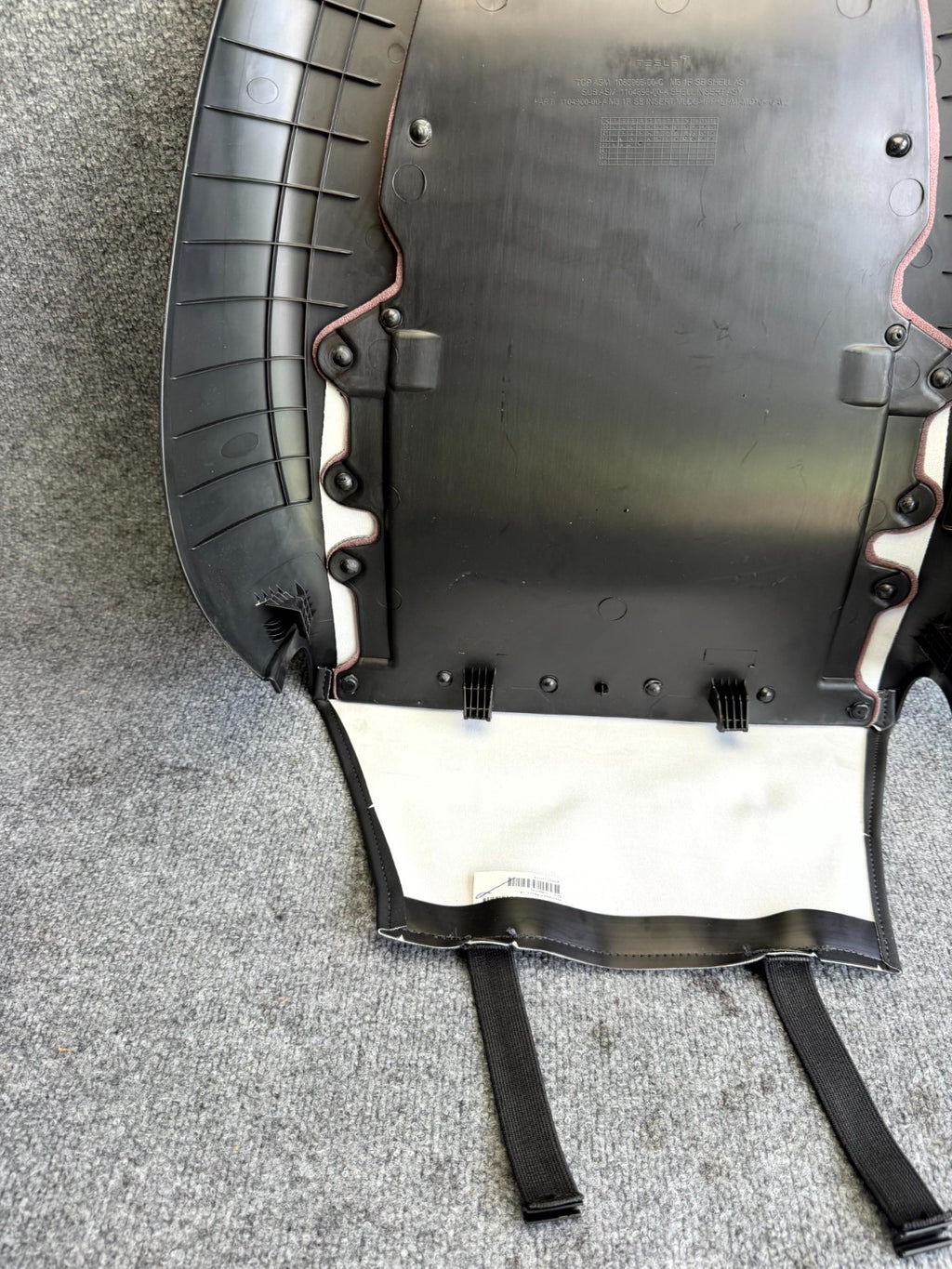 2017–2023 TESLA MODEL 3 FRONT LEFT SIDE SEAT BACK PANEL TRIM OEM, 1088966-00-C