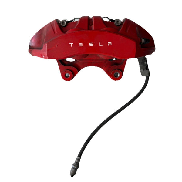 2017-2023 TESLA MODEL 3 FRONT RIGHT SIDE BRAKE CALLIPER RED OEM, 1044642-00-F