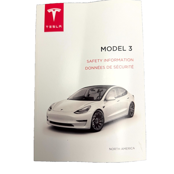 2018 TESLA MODEL 3 SAFETY INFORMATION OWNERS MANUAL BOOKLET OEM, 1129789-00-D