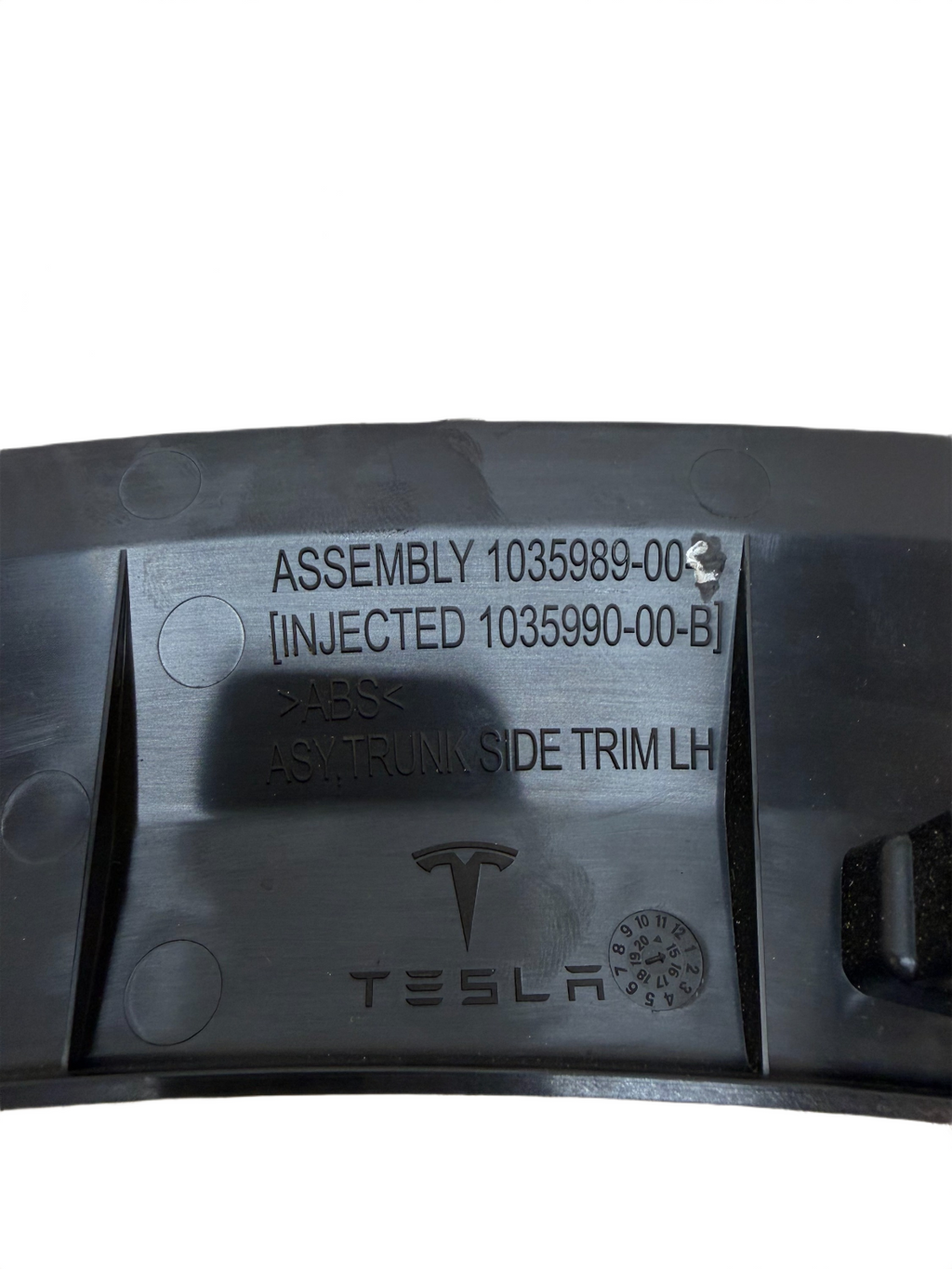 16-20 Tesla Model X Rear Left Trunk Inner Sill Trim Panel Cover OEM 1035989-00-C