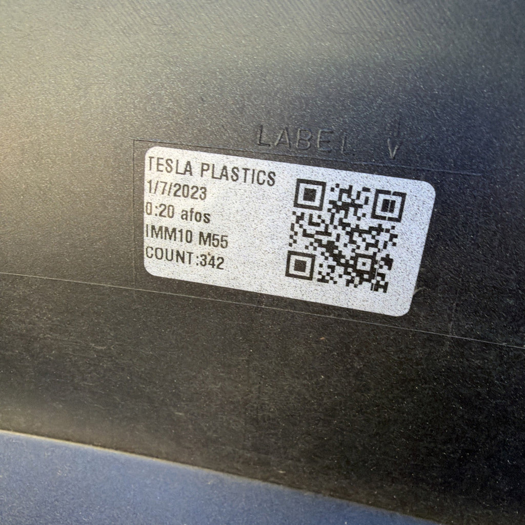 2022 2023 Tesla Model 3 oem Front Bumper Cover No Sensor Hole w/ Tow Cap Gray