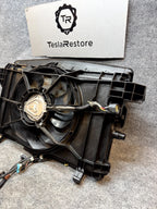 2017-2023 TESLA MODEL 3 RADIATOR COOLING FAN SHROUD & SHUTTER OEM, 1103545-00-B