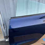 21-23 OEM Tesla Model 3 Rear Left Driver Side Door Shell Panel COMPLETE BLUE