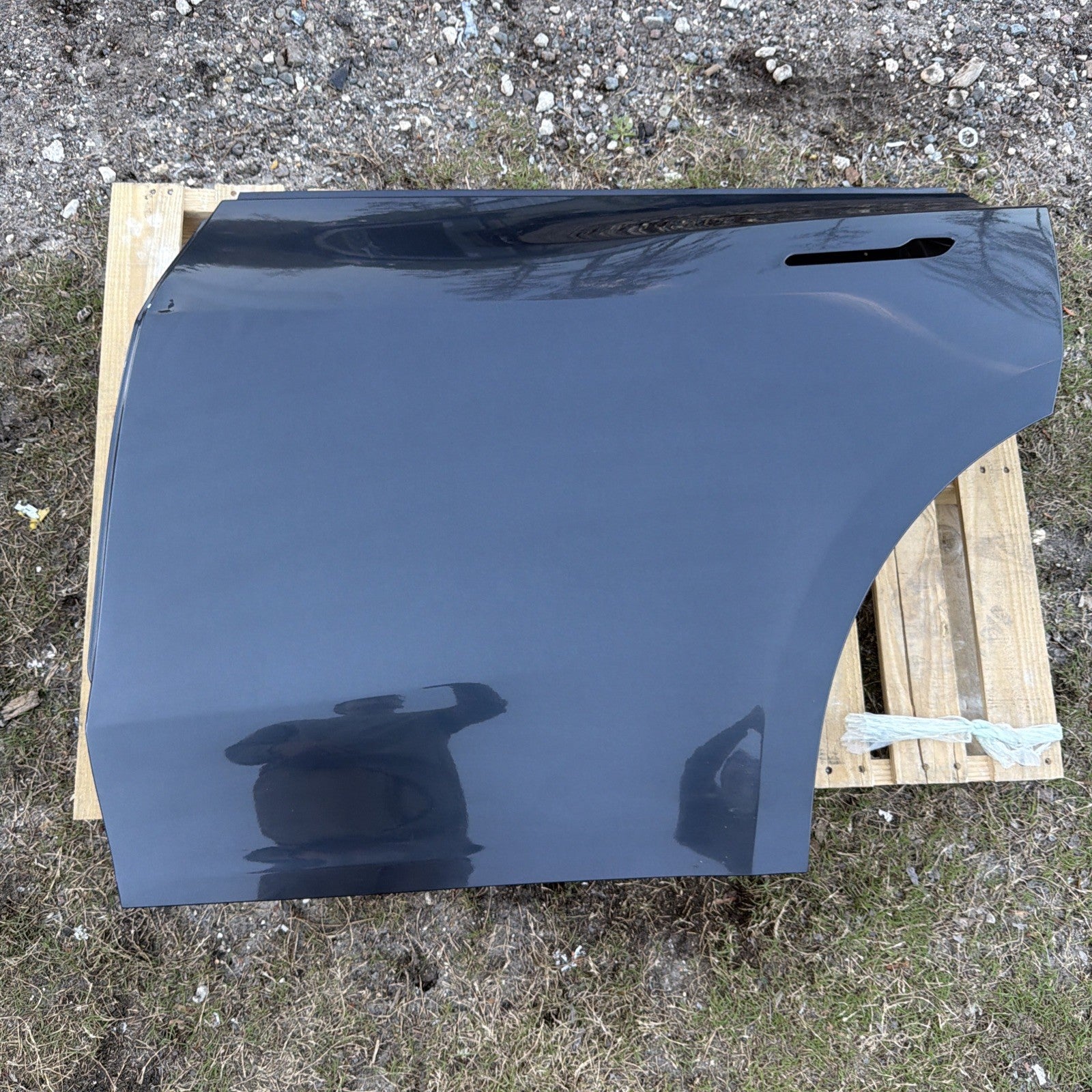 20-24 Tesla Model Y MY Rear Driver Side Door Shell Panel Left OEM Gray - PN01