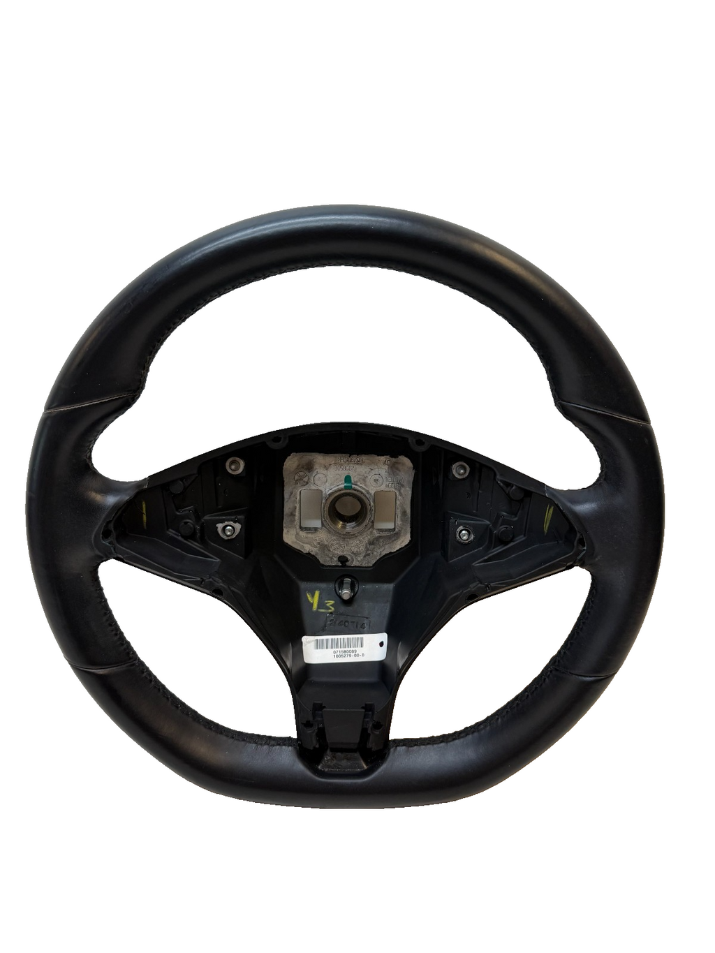2012-2020 TESLA MODEL S LEATHER STEERING WHEEL ASSEMBLY 1005279-00-D
