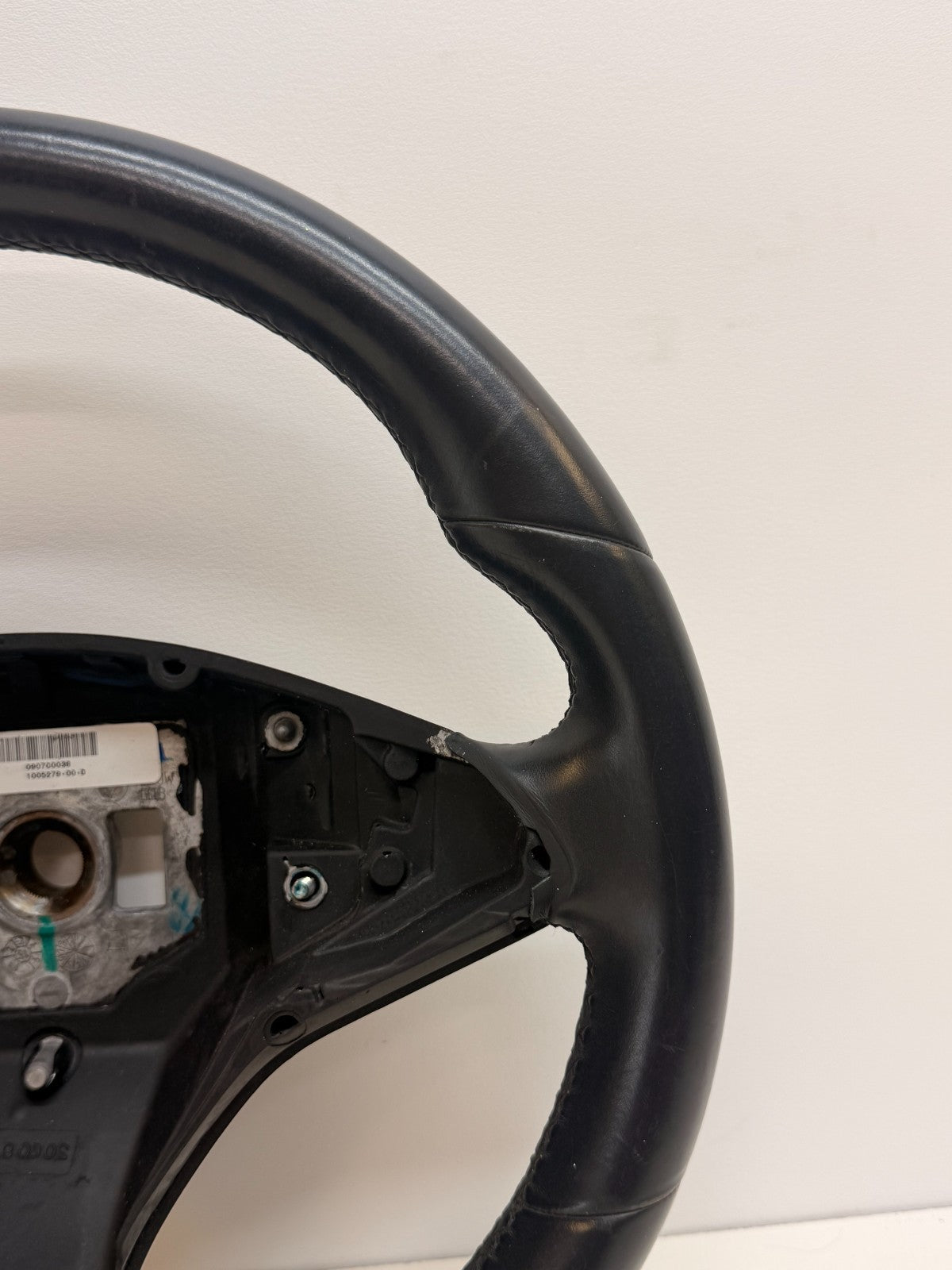 2012-2020 TESLA MODEL S LEATHER STEERING WHEEL ASSEMBLY 1005279-00-D
