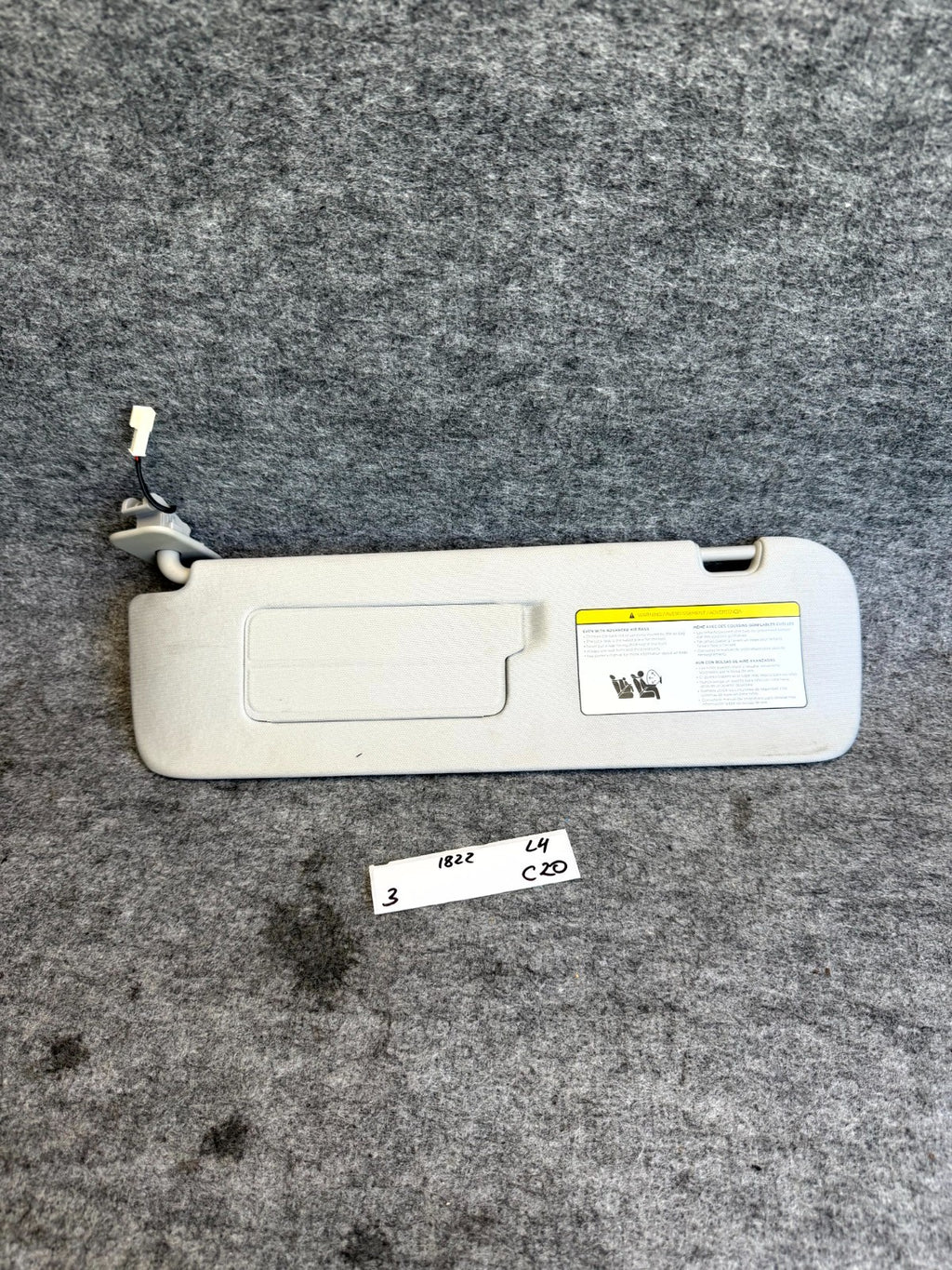 ♦️2017 - 2023 TESLA MODEL 3 FRONT LEFT DRIVER SIDE SUN VISOR OEM, 1490405-01-B