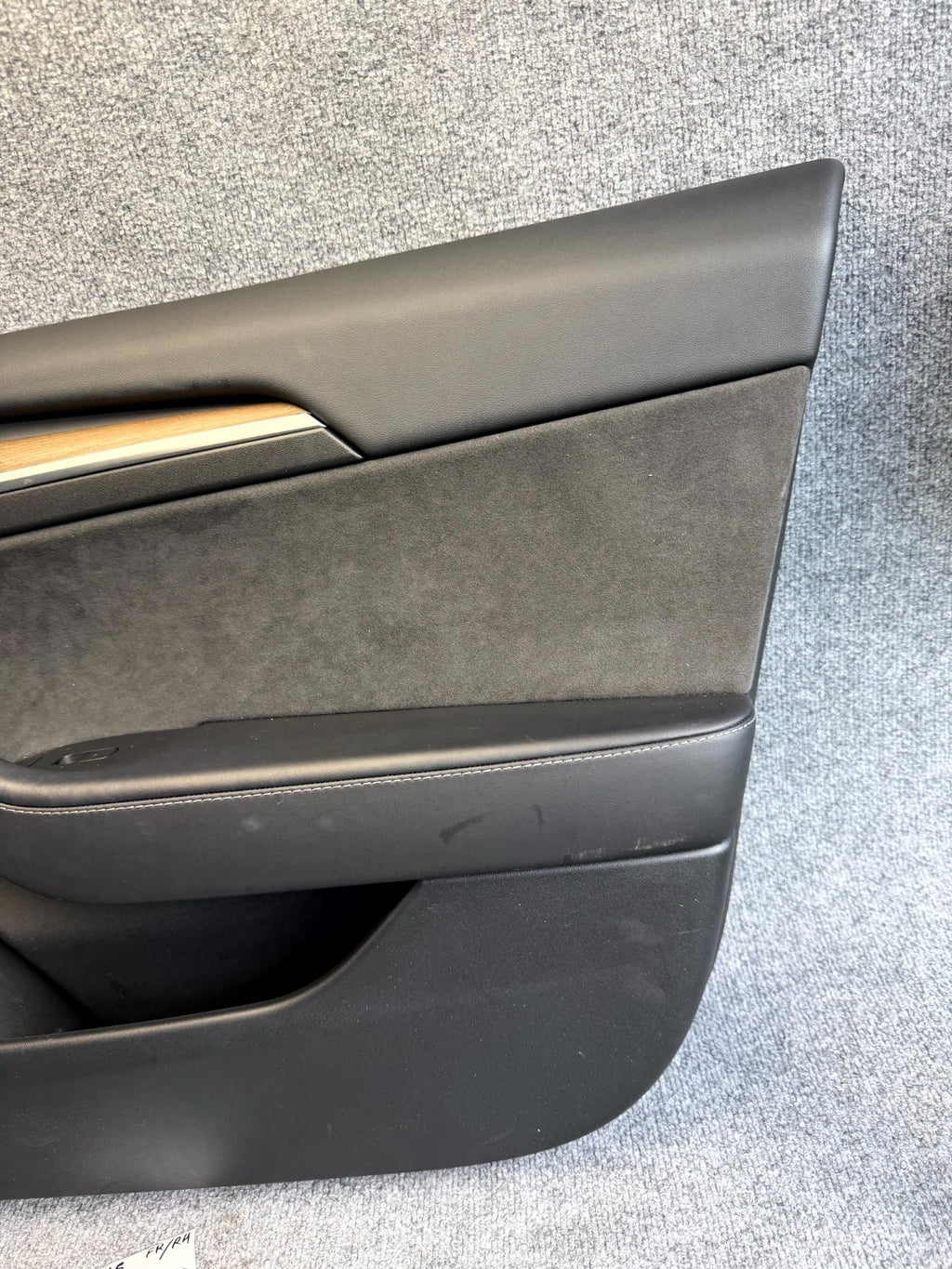 2017-2023 TESLA MODEL 3 FRONT RIGHT SIDE DOOR TRIM PANEL BLACK OEM, 1593863-00-A