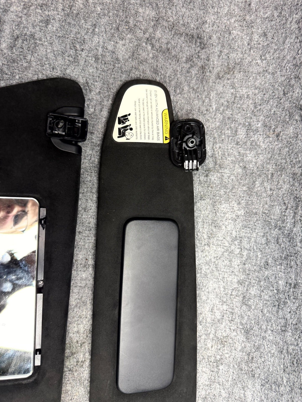 ♦️2017 - 2023 TESLA MODEL S FRONT RIGHT & LEFT SIDE SUN VISOR OEM, 1050619-02-A