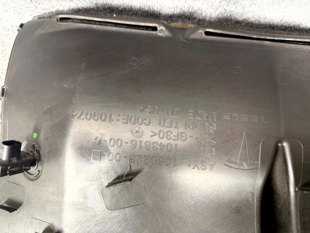 2016-2020 Tesla Model X Front Air Intake Grille Nose Duct Seal OEM, 1043816-00-C