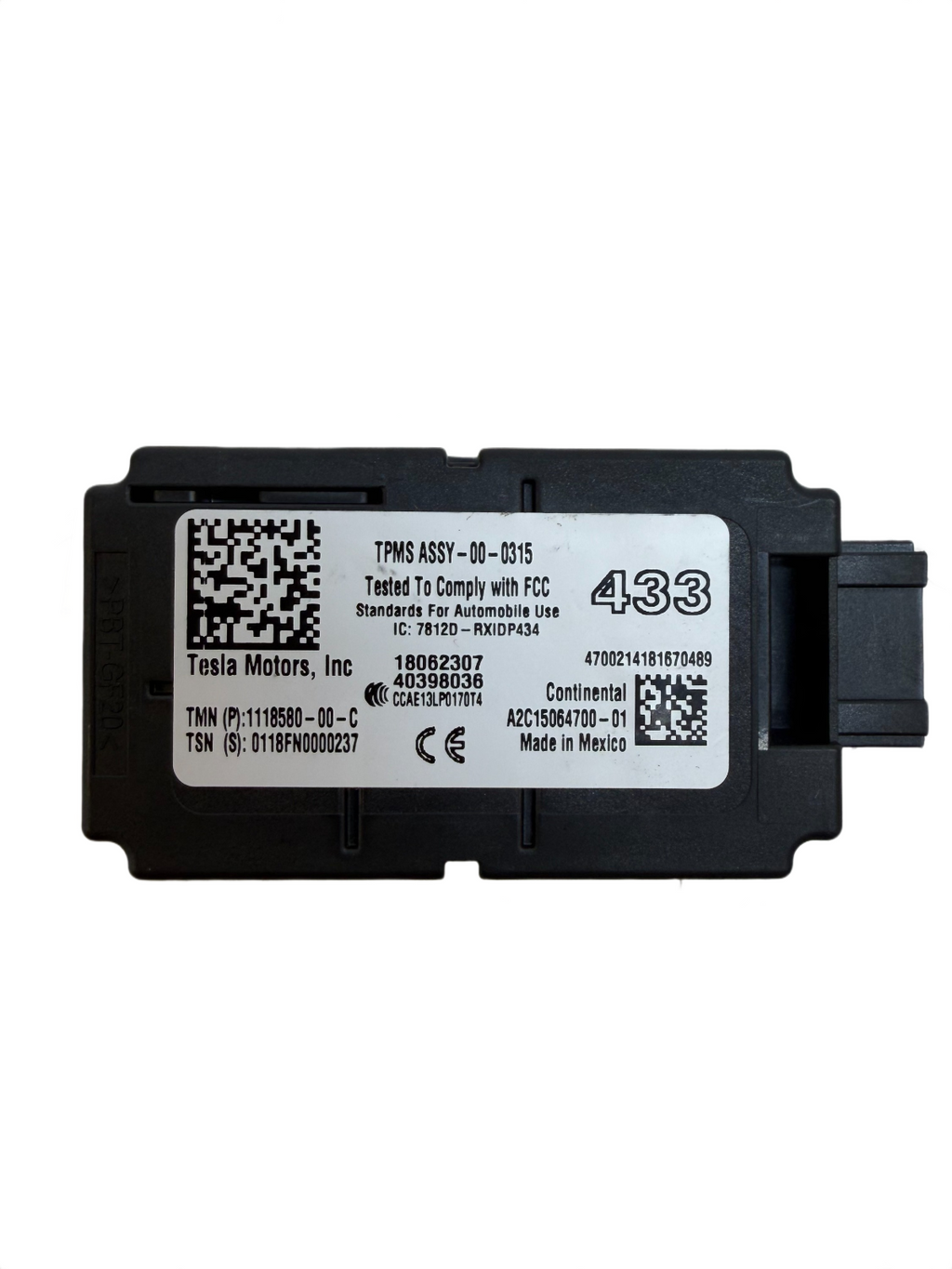 2017-2023 Tesla Model 3 TPMS Tire Pressure ECU Receiver 1118580-00-C