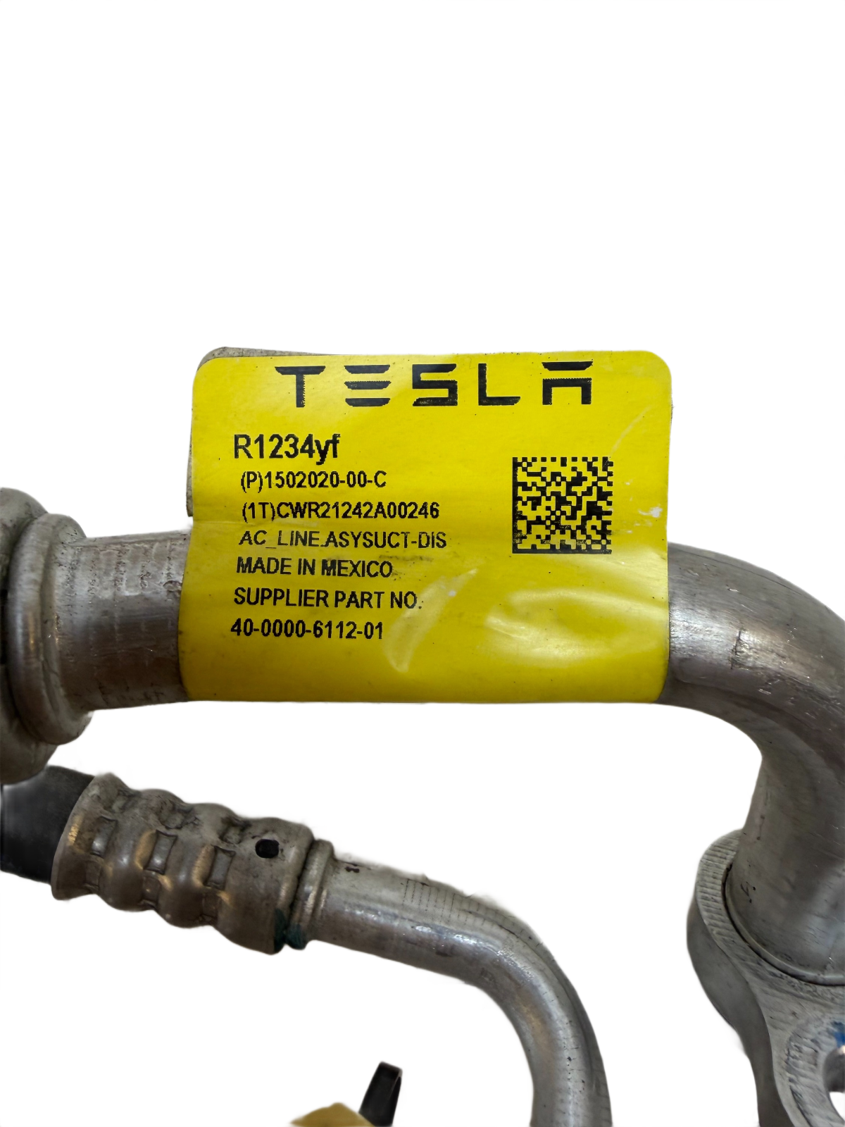 2017-2023 Tesla Model 3 A/C Line Supermanifold to Compressor Pipe 1502020-00-C