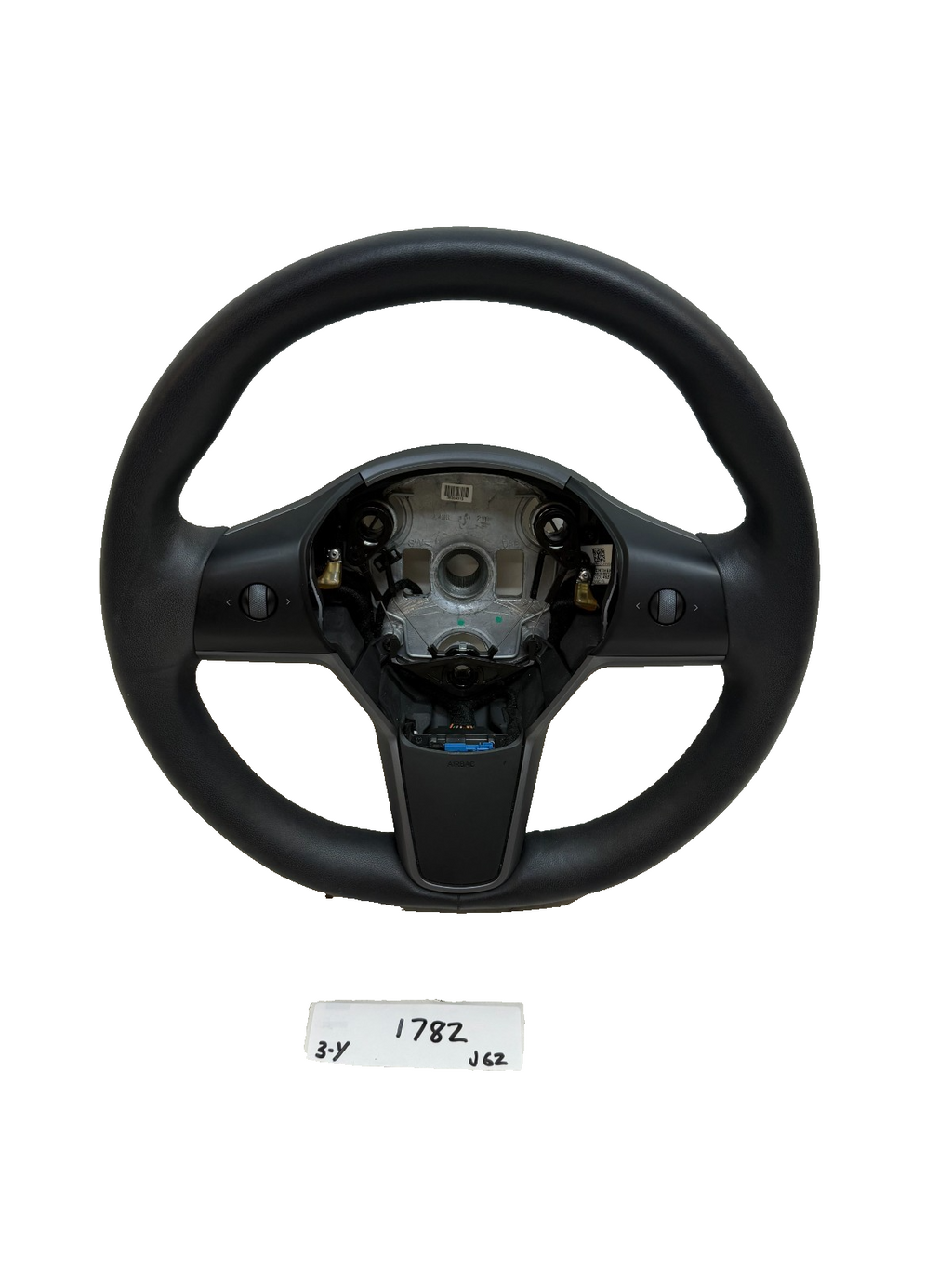 2020-2024 Tesla Model 3 Y Steering Wheel Leather Black Heated 1490214-00-B