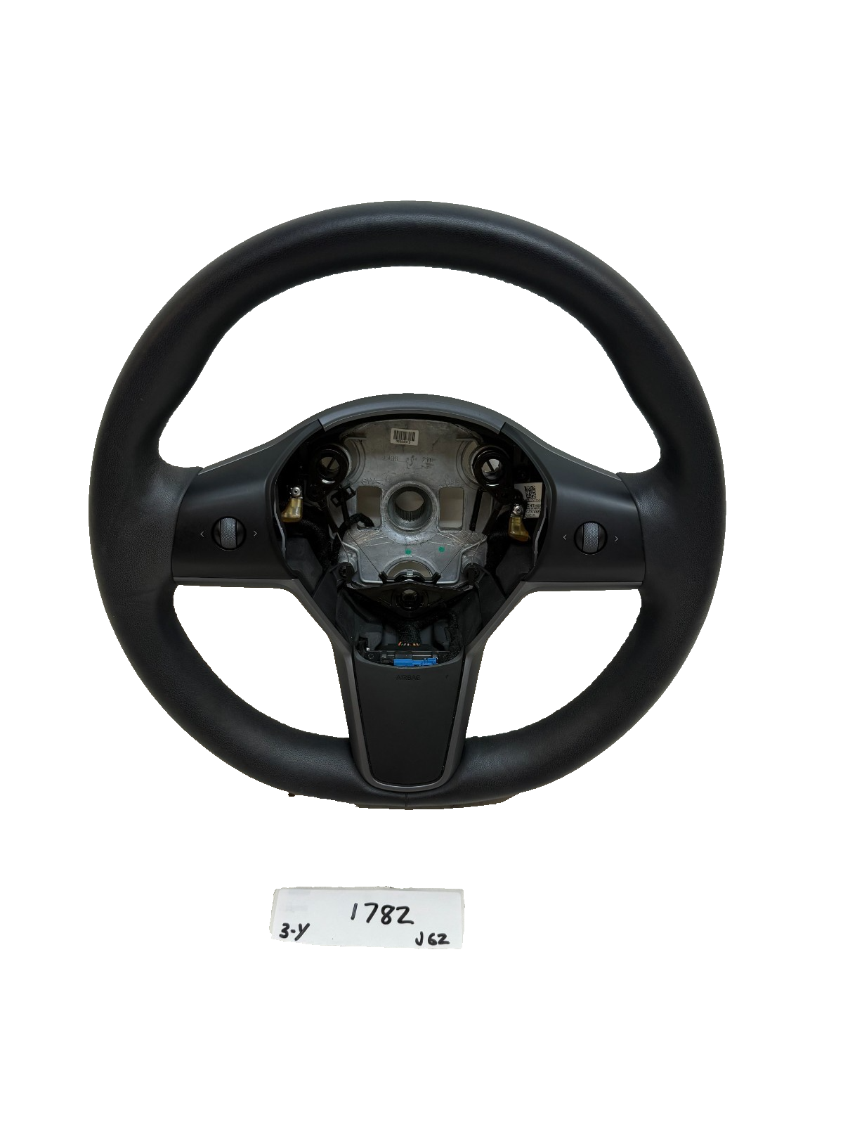 2020-2024 Tesla Model 3 Y Steering Wheel Leather Black Heated 1490214-00-B