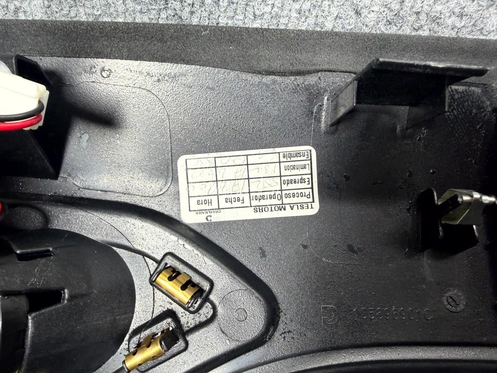 2016-2020 Tesla Model X Left Driver Side Upper A Pillar Trim OEM, 1035939-06-G