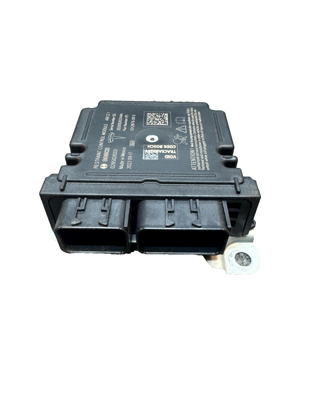 2017 - 2023 TESLA MODEL 3 RESTRAINT DIAGNOSTIC COMPUTER MODULE OEM, 1512876-00-E